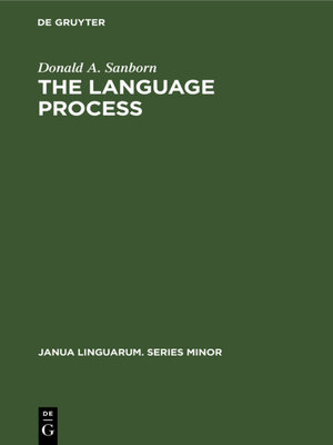 cover image of The language process